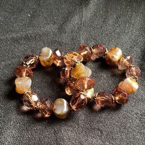 Chic Brown Beaded Bracelets